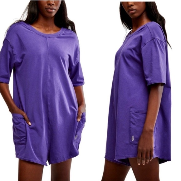 FREE PEOPLE MOVEMENT Casual Hot Shot Tee Romper Size X-Small New - Picture 5 of 16